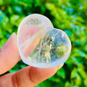 Clear Quartz Crystal Heart: Polished Gemstone (40-50 mm)