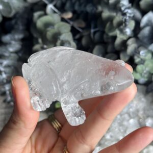 Clear Quartz Frog, Crystal Frog Figurine