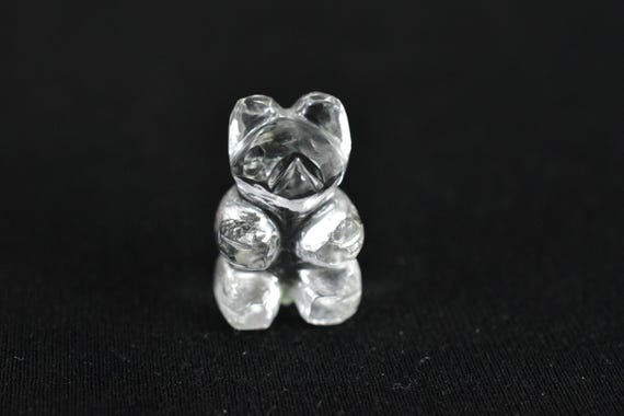 Clear Quartz Gummy Bear Carving, Reiki Crystal Gift