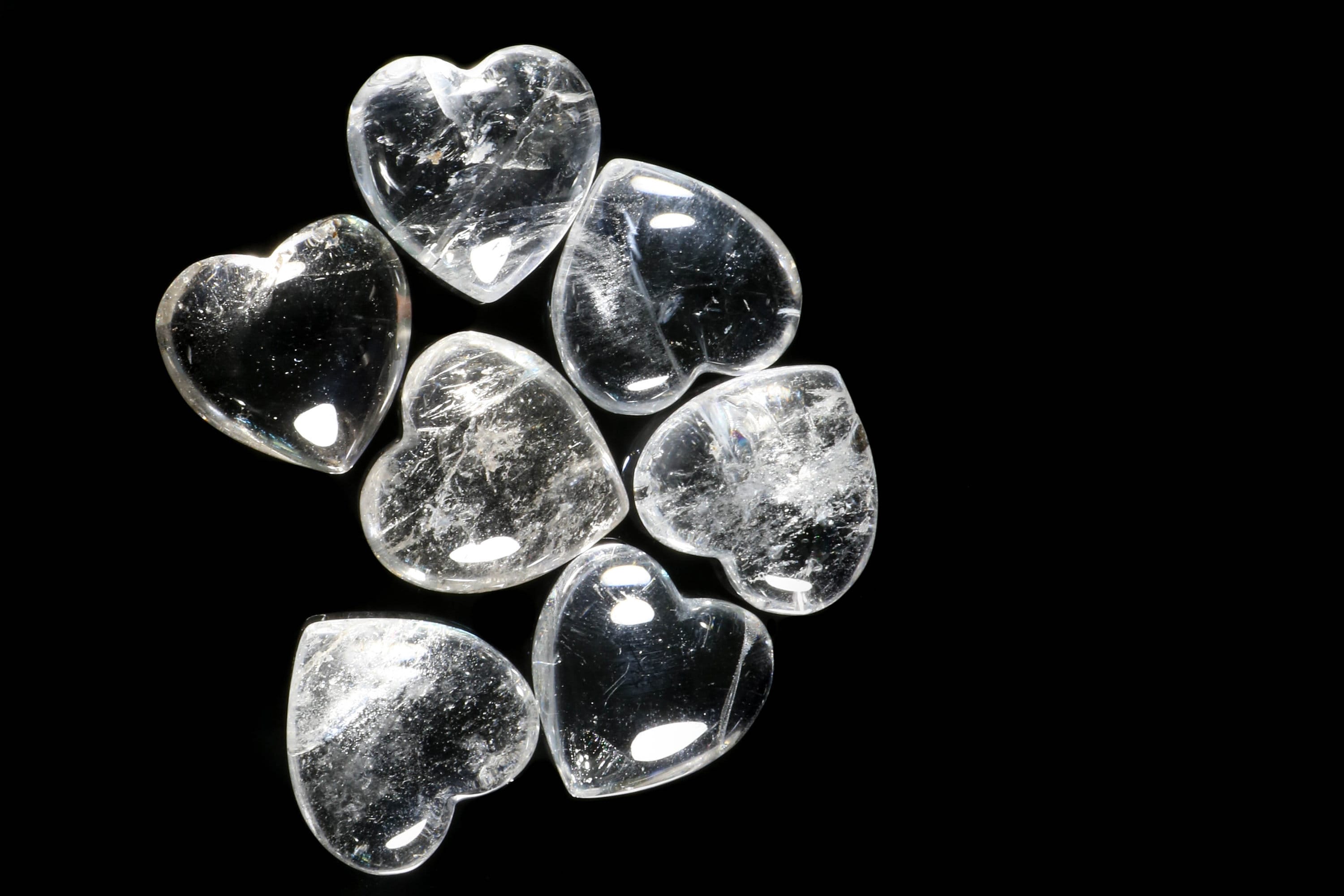 Clear Quartz Mini Hearts*