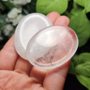 Clear Quartz Worry Stone - Quartz Crystal - Polished Quartz Pocket Stone - Worry Stone - Natural Quartz