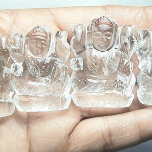 Crystal Quartz Laxmi Carving Statue Gemstone:idol Religious,worship,devotion,decorative Item,prosperity,wealth,homedecor,vastu,diwali Gift