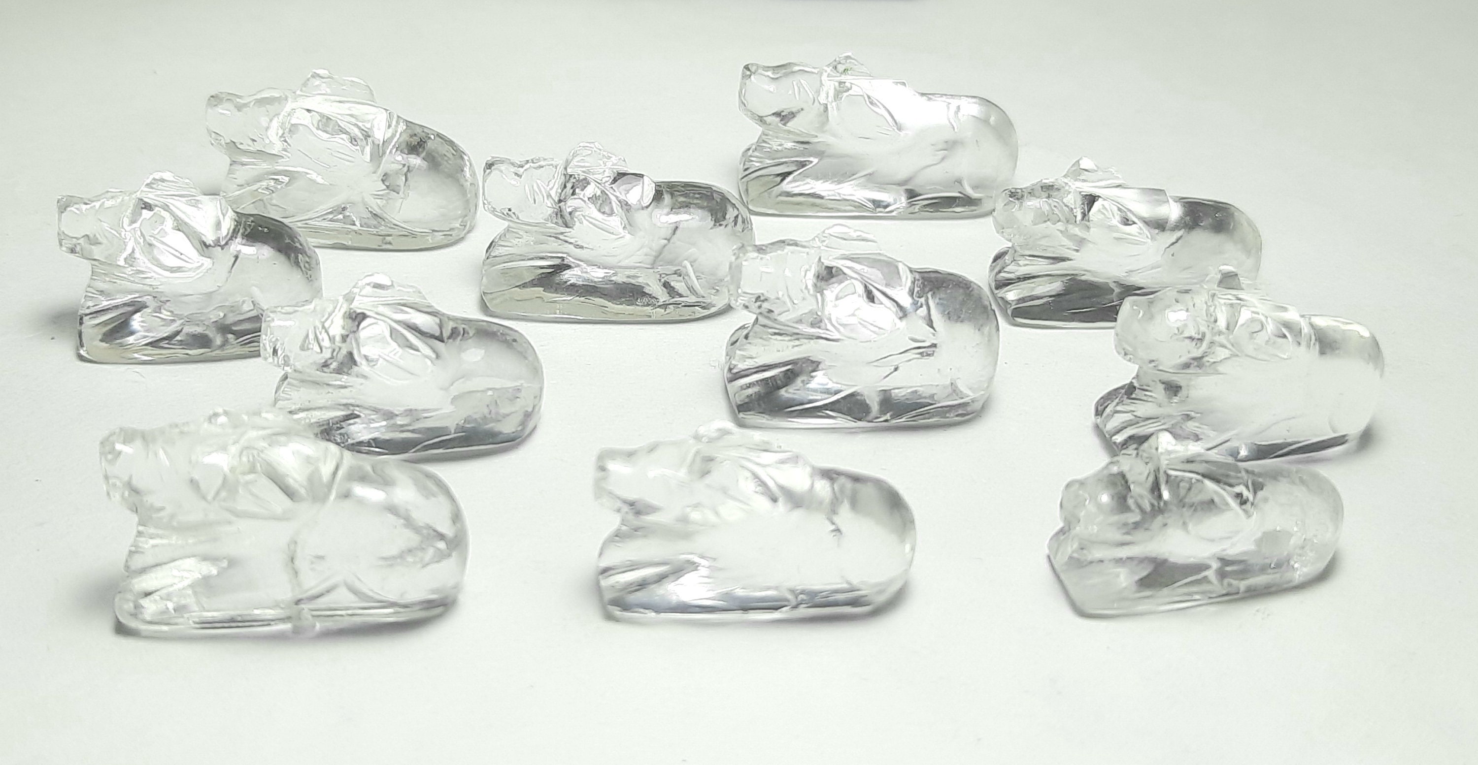 Crystal Quartz Nandi Shivlingam:shiv Puja,ritual Object,religious Gift,load Shiva Nandi,holy Cow Statue Meditation,worship,nandi Gemstone