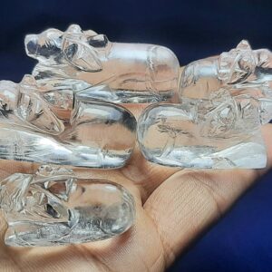 Crystal Quartz Nandi Shivlingam:shiv Puja,ritual Object,religious Gift,load Shiva Nandi,holy Cow Statue Meditation,worship,nandi Gemstone