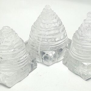 Crystal Quartz Shree Yantra Statue:sphatik Kuber Shree Yantra Diwali Pooja Gift,wealth Money,prosperity,success,bussiness Growth,spritiual