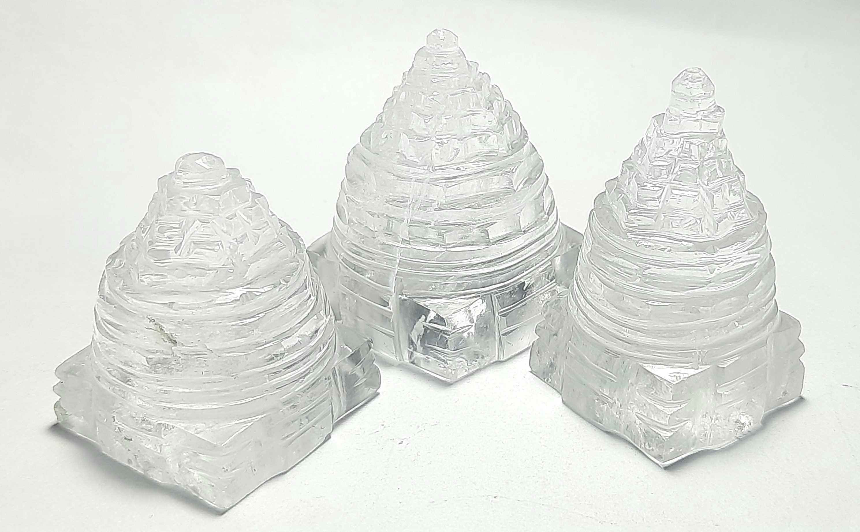 Crystal Quartz Shree Yantra Statue:sphatik Kuber Shree Yantra Diwali Pooja Gift,wealth Money,prosperity,success,bussiness Growth,spritiual