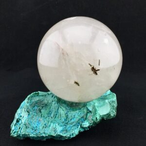 Large Quartz Crystal Sphere with Inclusions, 114mm/4.5inches
