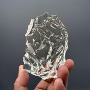 Natural Quartz Sculpture Himalayan Clear Quartz Crystal: Hand Polished Freeform Crystal Palm(4.37")