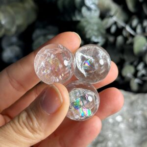 Mini Clear Quartz Rainbow Sphere