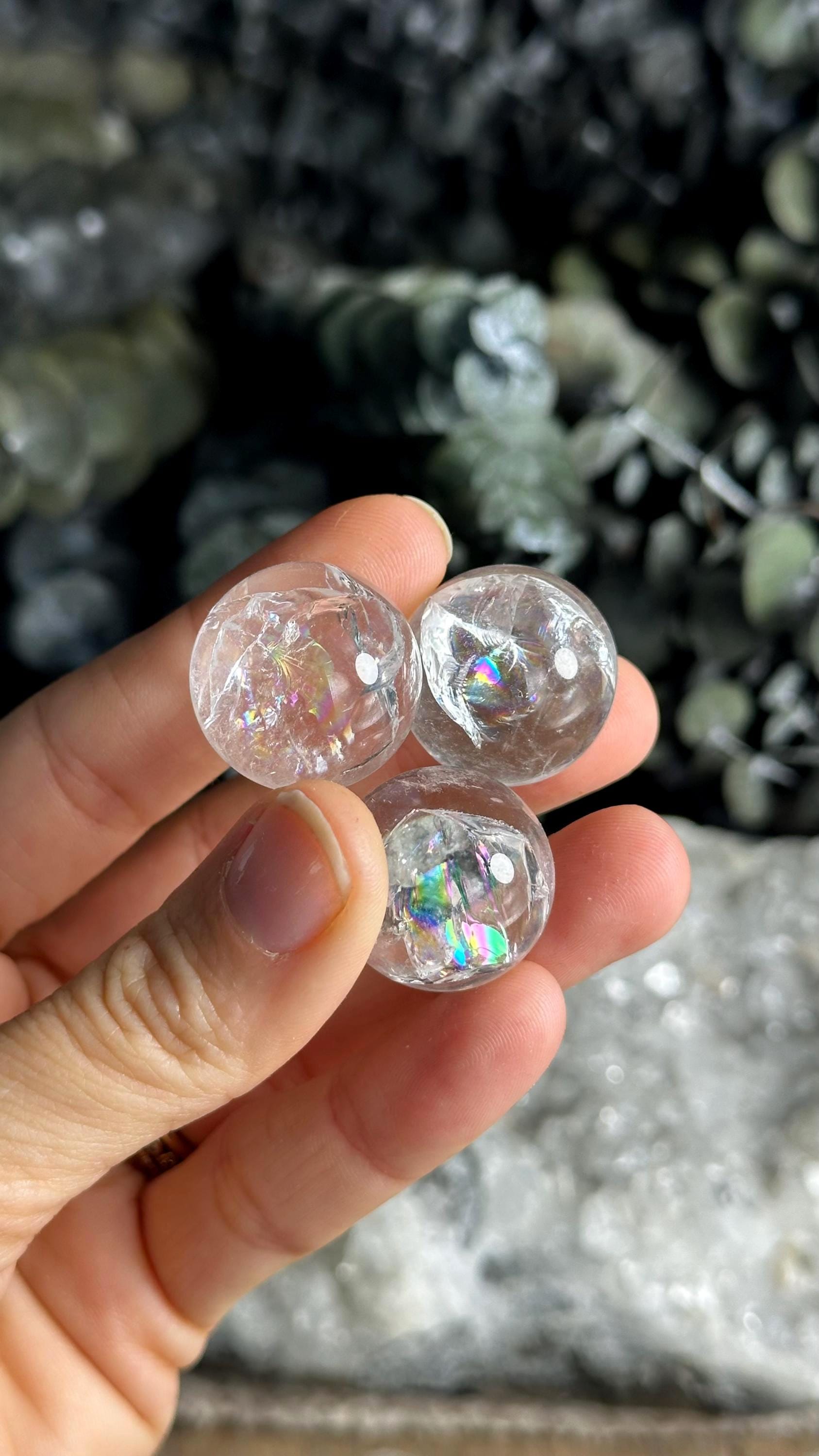 Mini Clear Quartz Rainbow Sphere