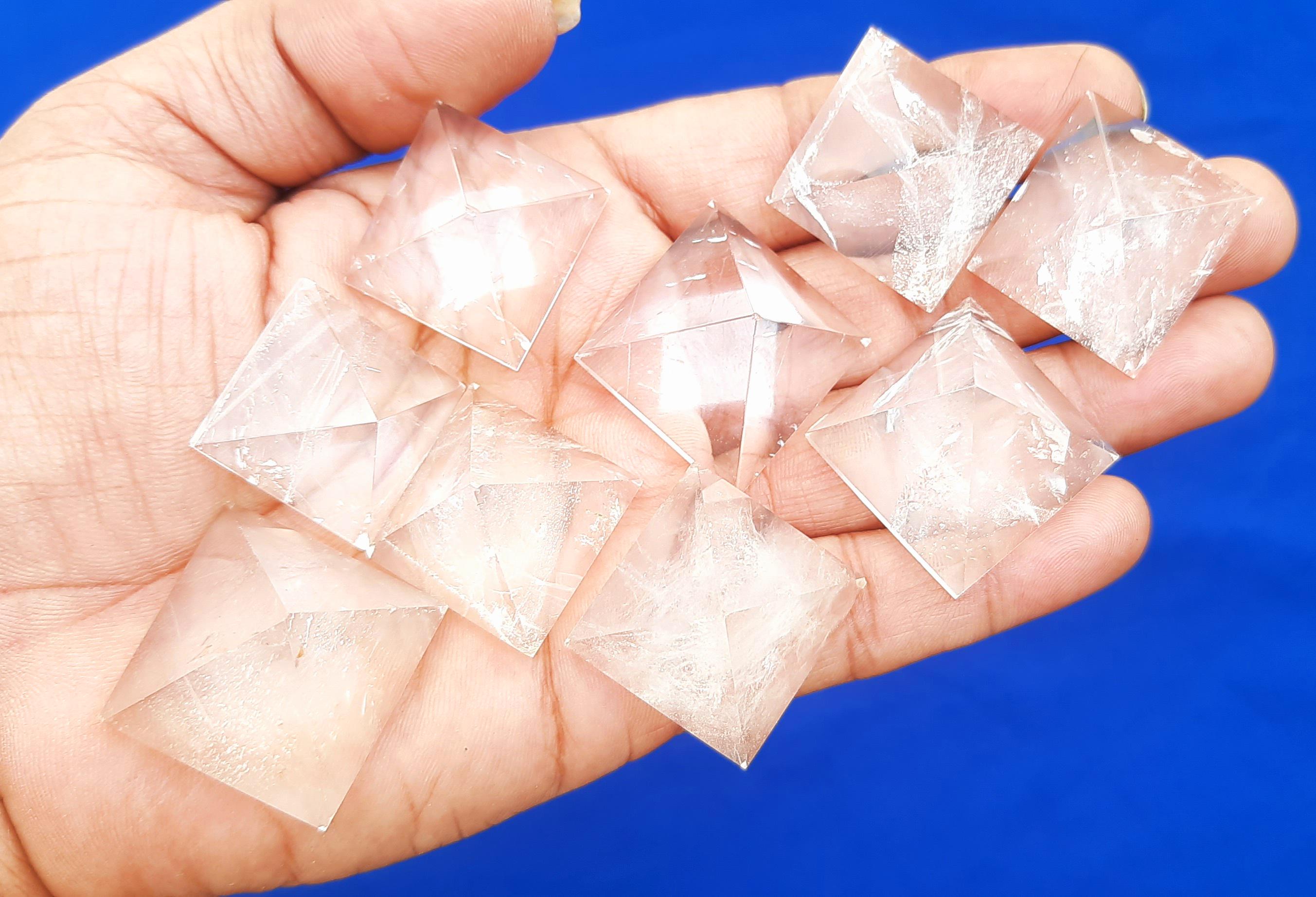 Natural Crystal Quartz Pyramid:clear Quartz Pyramid For Meditation Protection Energy Healing Vastu Chackra Balancing Aura Cleaning Astrology