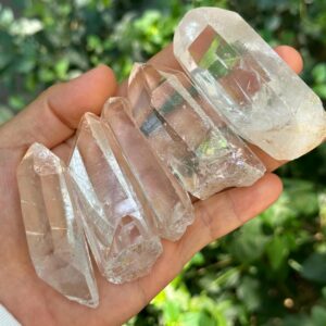 You Pick! Clear Himalayan Quartz Solar Crystal for Meditation/Energy Crystal/Reiki/Healing Crystal/Worry Stone/Pocket Stone