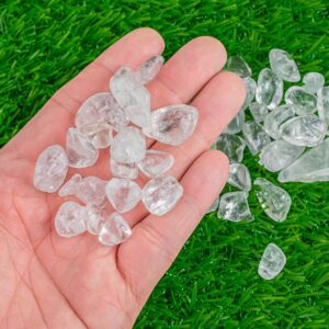 1 pc Clear Quartz Small Tumbled Stone- 1/2 inch-3/4 inch