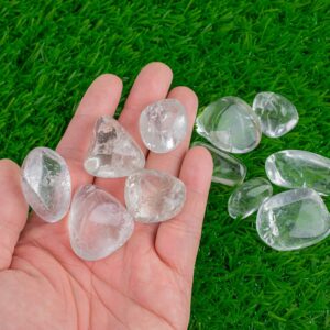 1 pc Natural Clear Quartz Medium Large Tumbled Stone- 0.8-1.5 inch g16