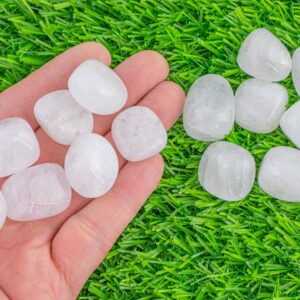 1 pc Natural Cloudy Rock Quartz Medium Large Tumbled Stone- 0.8-1.5 inch