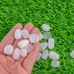 1 Pc Natural Clear Quartz Medium Tumbled Stone- .5 Inch-1.25 Inch