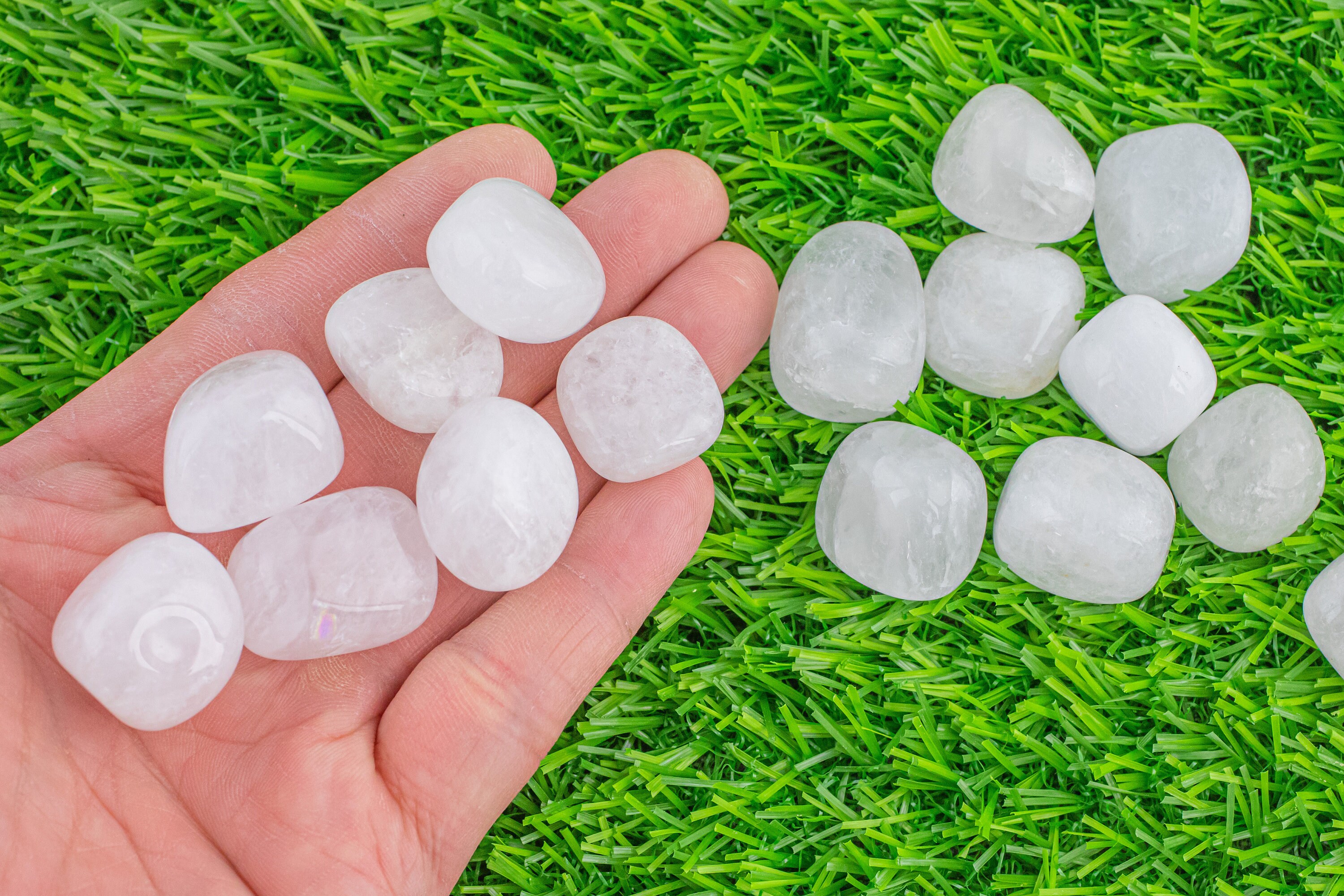 1 Pc Natural Cloudy Rock Quartz Medium Large Tumbled Stone- 0.8-1.5 Inch