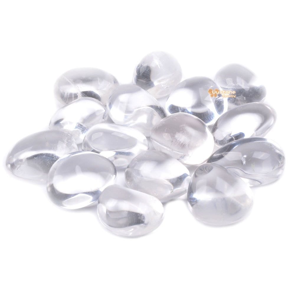 100 Grams Clear Quartz Tumbled Polished Natural Crystal Healing Pocket Stones Rock Collection
