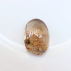 A+ Lodolite Lens 12g, Shaman Dream Stone Scenic Garden Quartz Pocket Stone Polished Tumbled Crystal Clear Inclusion Quartz, Garden Quartz.