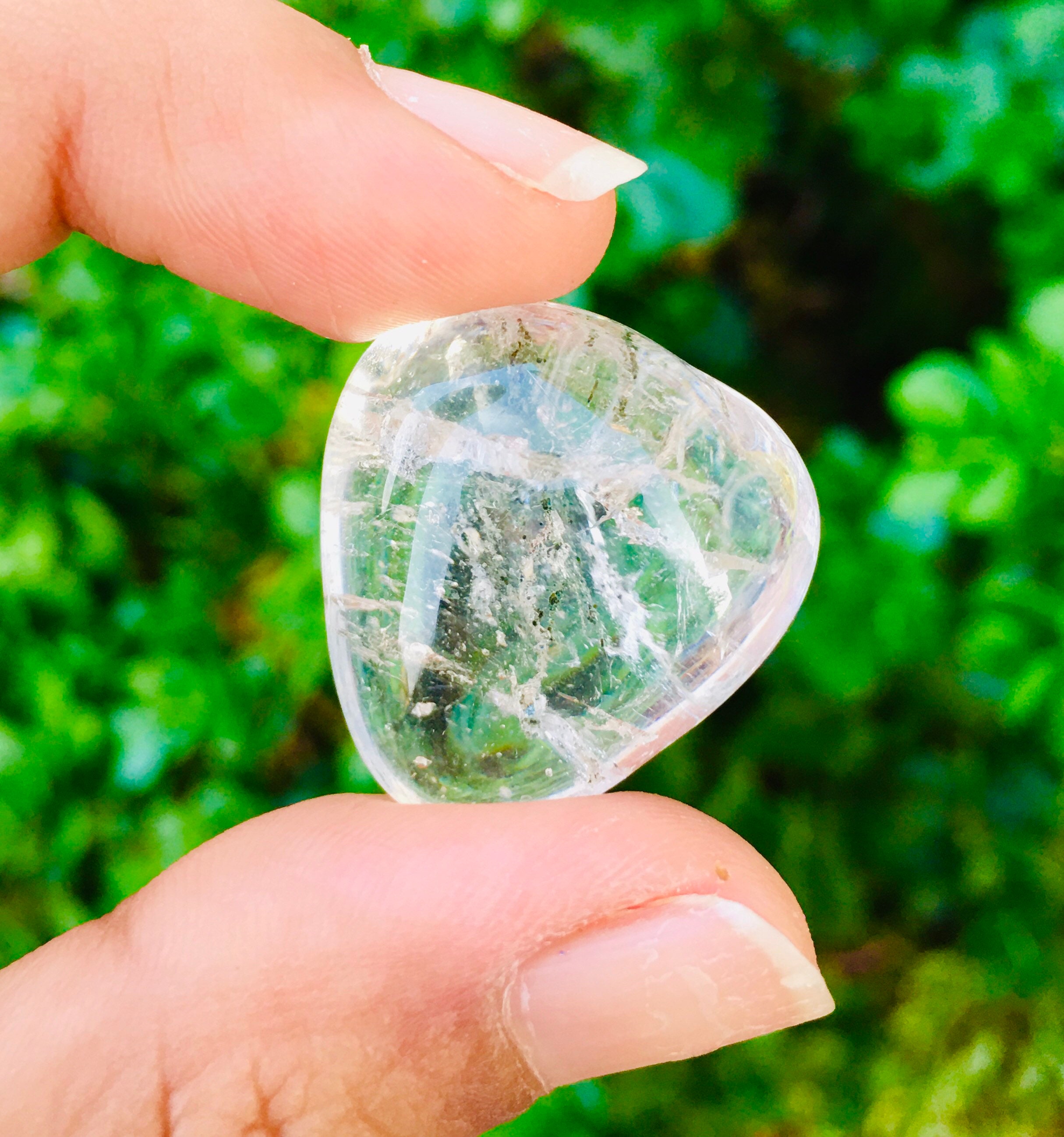 Tumbled Clear Quartz Crystal: Polished Gemstone (set Of 3) Tumbled Clear Quartz Crystal: Polished Gemstone (set Of 3)