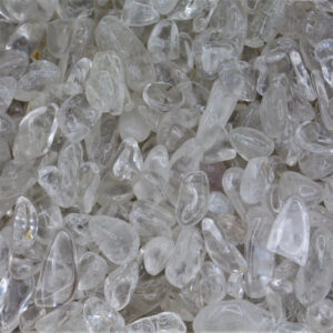 Clear Quartz Tumbled Gemstone Chips, Choose Amount