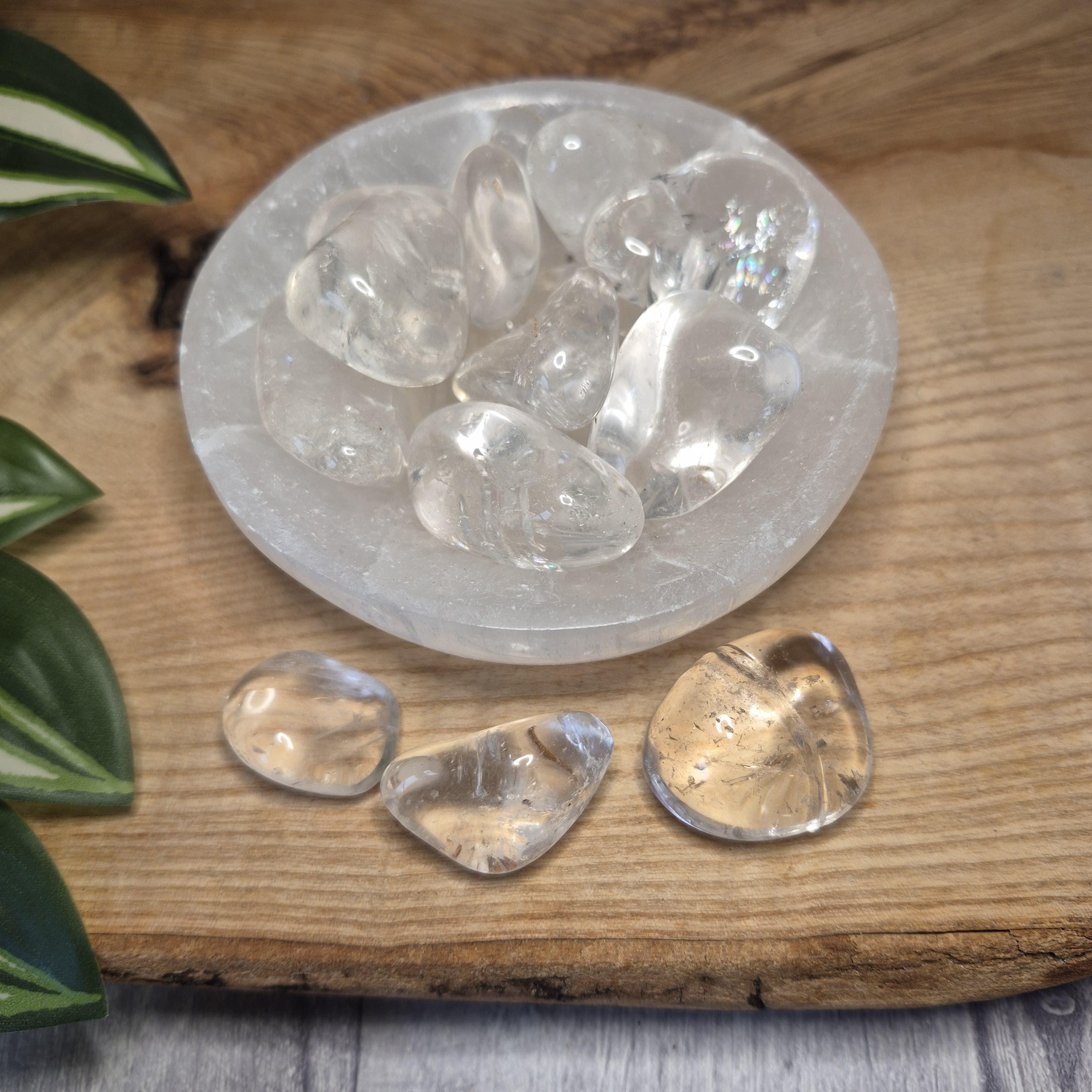 Clear Rock Crystal Quartz Tumbled Stone 20-35mm Clear Rock Crystal Quartz Tumbled Stone 20-35mm