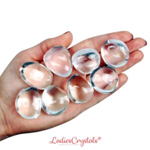 Clear Quartz Tumbled Stone, Master Healer, Energy Amplifier And Clarity Gemstone, Crown Chakra Programming Crystal Gift For All Zodiac Leo