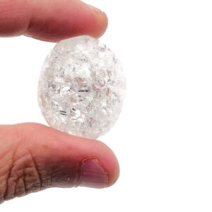 Cracked Clear Quartz Tumbled Stone – Clear Quartz Crystal – Polished Stone – Tu1204
