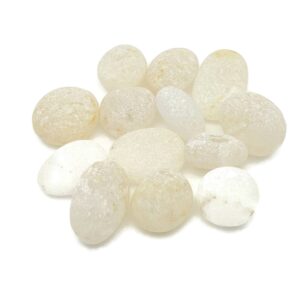 Frosted Clear Quartz Tumbled Stone – Loose Clear Quartz – Healing Crystals - Bulk Crystal - Tu1292