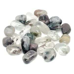 Garden Quartz Tumbled Stone - Lodolite Crystal Stones - Floodlit Garden Quartz - Heasling Crystals - Tu1288