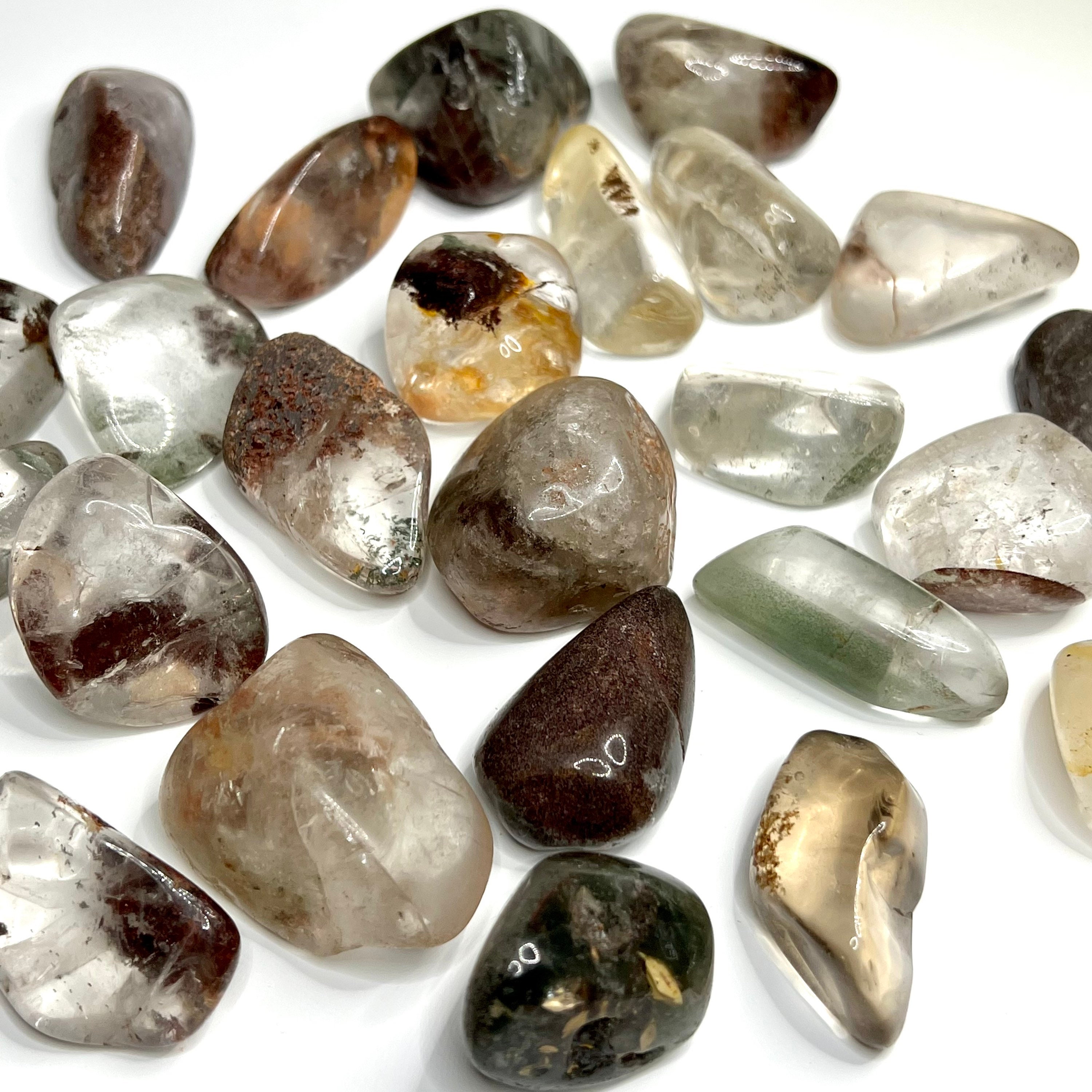 Garden Quartz Tumbled Stones - Natural Lodolite Crystal (18/35mm)