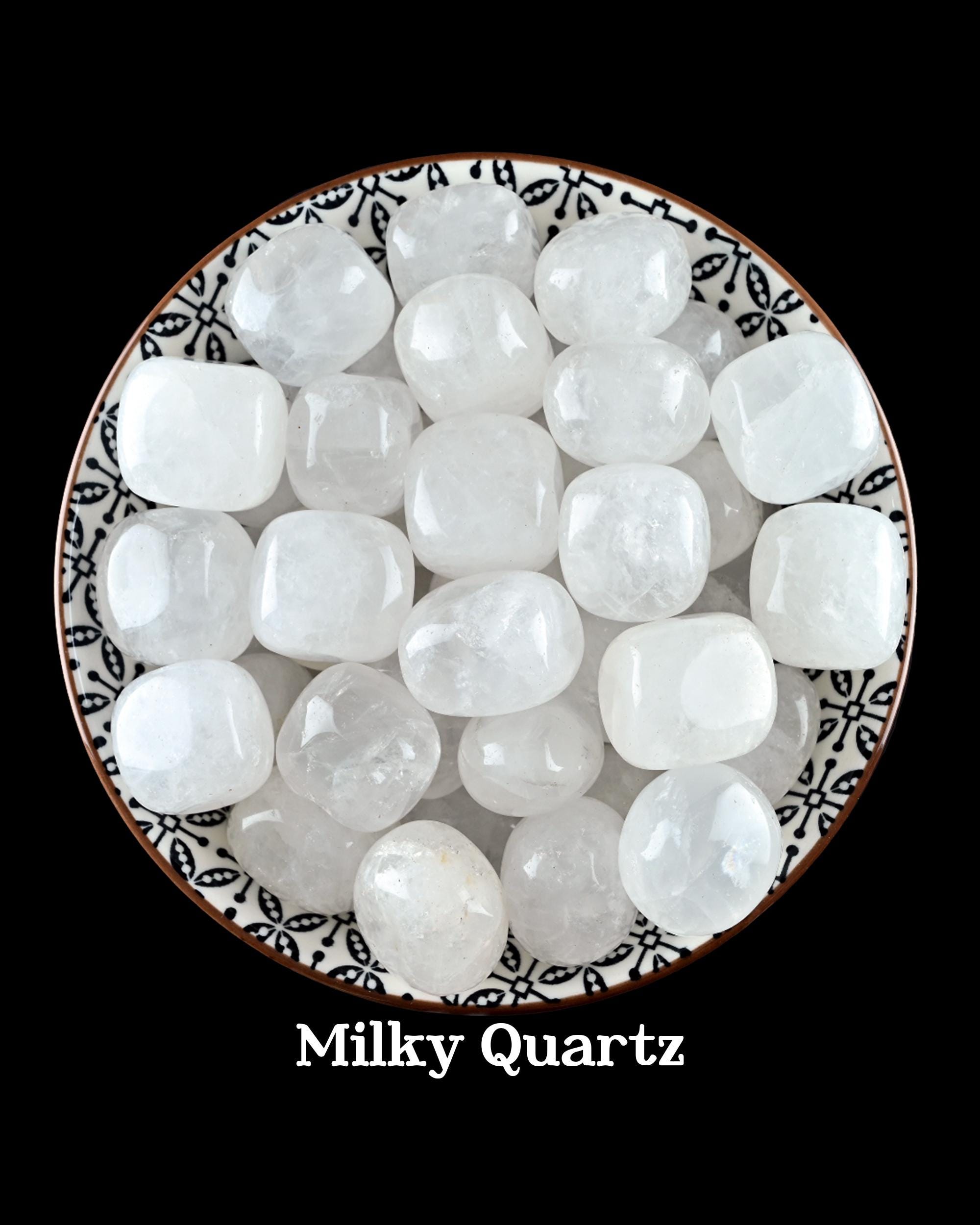 Milky Quartz Tumbled Stone, Polished Snow Quartz Crystal, Inner Peace And Wisdom Gem