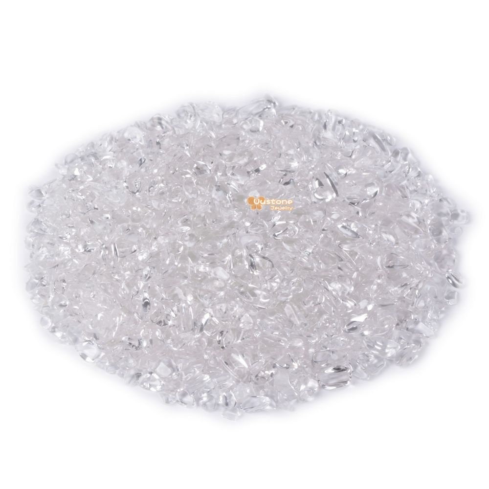 Natural Clear Quartz Polished Chips Crushed Tumbled Stone Crystal Healing Embellishments 100 Grams