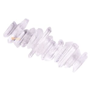 Natural White Clear Quartz Stick Chips Tumbled Stone Crystal Healing Embellishments 100 Grams