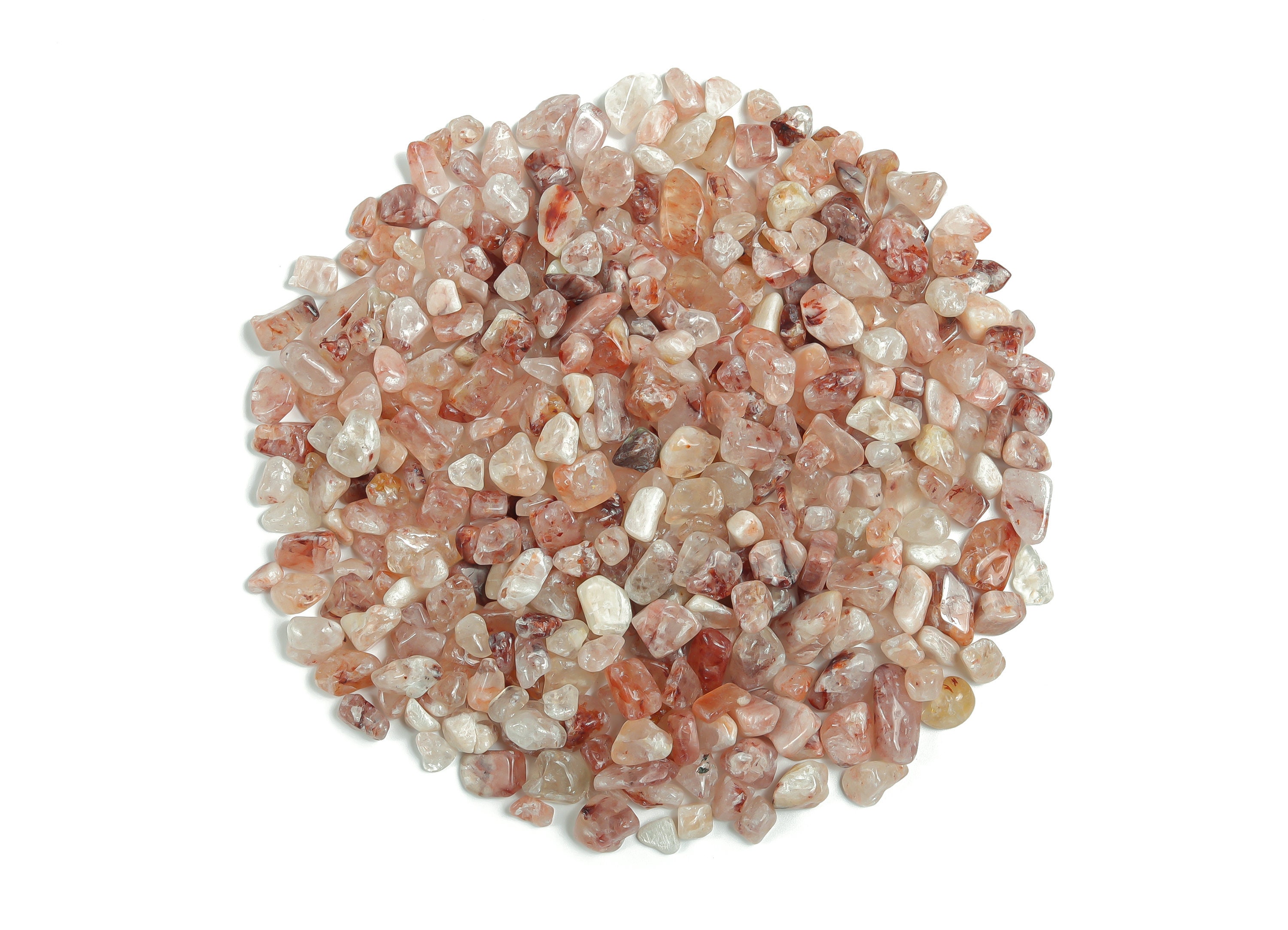Red Hematoid Quartz Chips – Gemstone Chips – Crystal Semi Tumbled Chips - Bulk Crystal - 5-15mm - Cp1054
