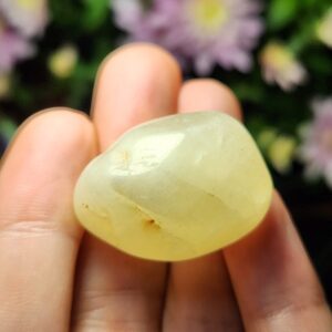Sulphur Quartz Crystal - Polished Sulfur Quartz - Tumbled Sulfur Quartz - Sulfur Quartz Stone - Quartz Specimen - Polished Quartz Crystal