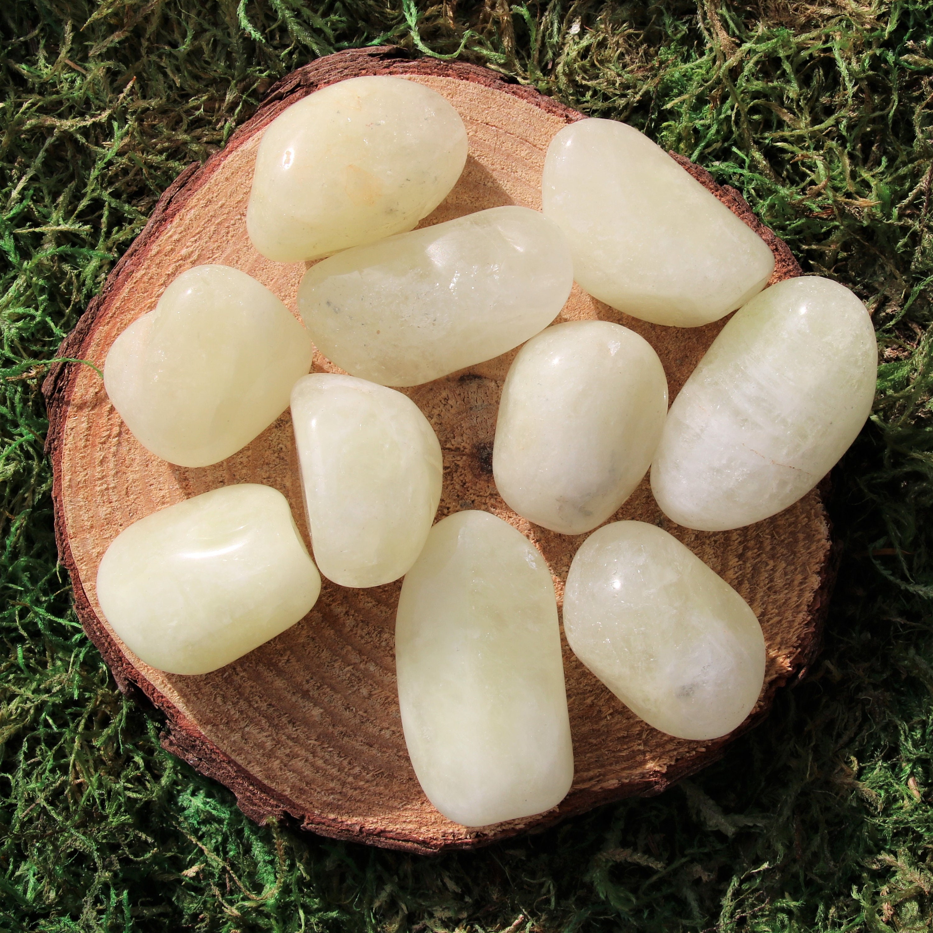 Yellow Sulfur Included Quartz Tumbled Yellow Sulfur Included Quartz Tumbled
