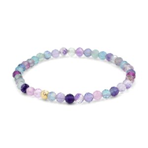 Fluorite Bracelet | rare top quality fluorite | [EBFM1943] Genuine Rainbow Fluorite Crystal, Natural Fluorite Crystal
