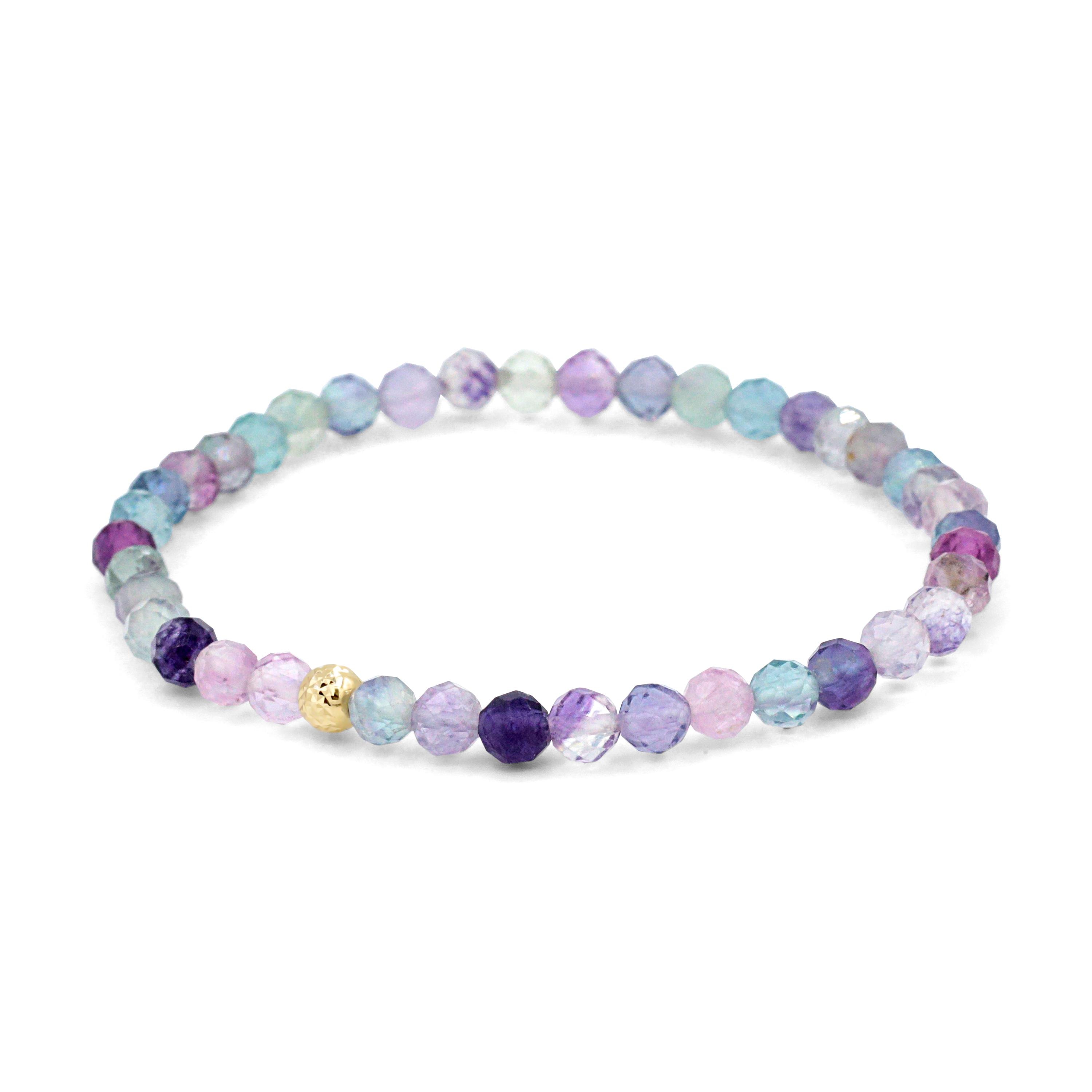 Fluorite Bracelet | Rare Top Quality Fluorite | [ebfm1943] Genuine Rainbow Fluorite Crystal, Natural Fluorite Crystal