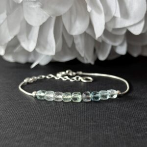 Rainbow Fluorite Delicate Bracelet Sterling Silver Gold Filled