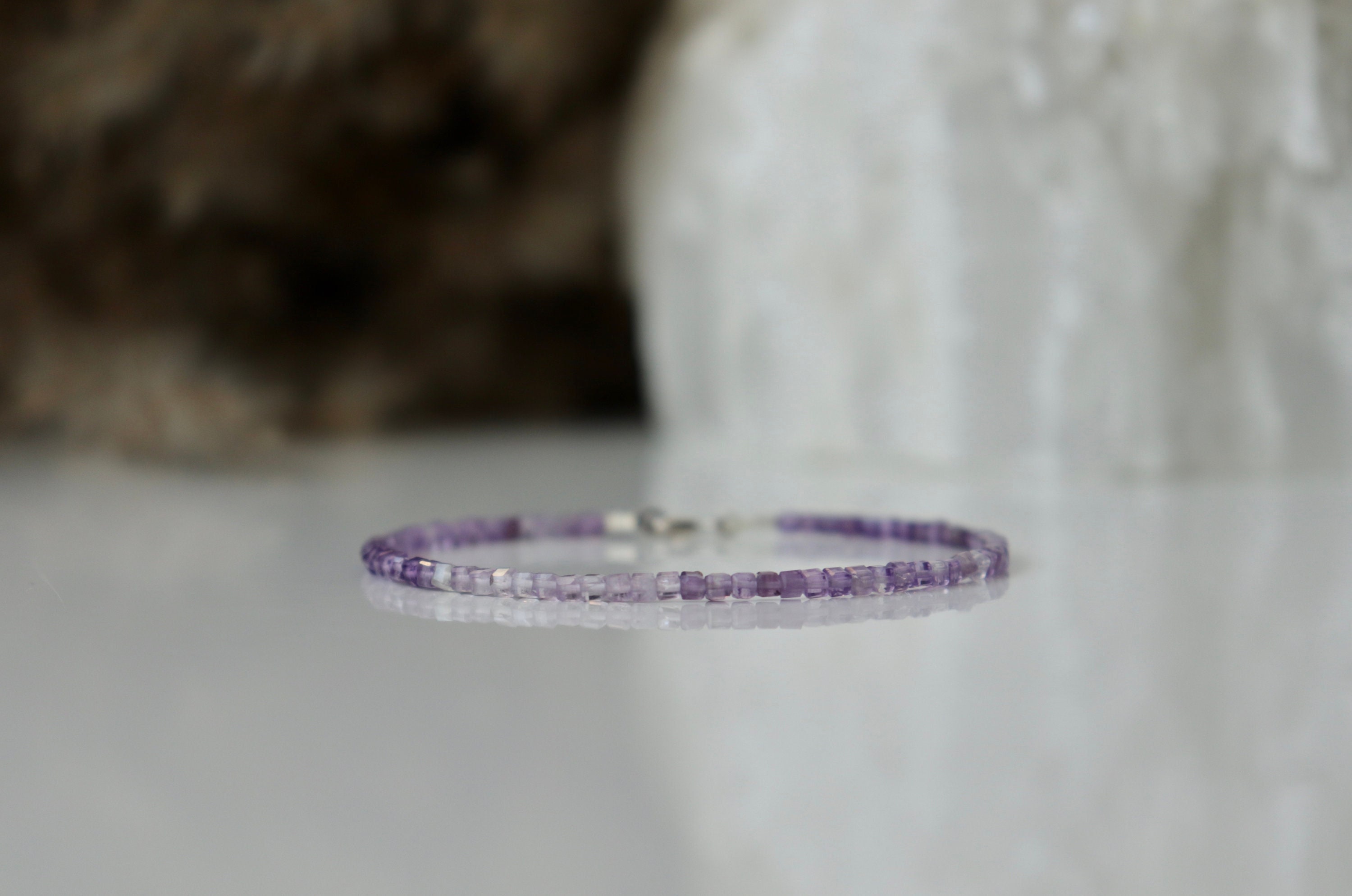 Rainbow Fluorite Bracelet, Genuine Fluorite Jewelry, Bracelet Femme, 2mm Gemstone Bracelet, Square Bead Bracelet, Tiny Crystal Bracelet Rainbow Fluorite Bracelet, Genuine Fluorite Jewelry, Bracelet Femme, 2mm Gemstone Bracelet, Square Bead Bracelet, Tiny Crystal Bracelet