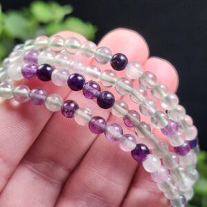 Uv Reactive Rainbow Fluorite Bracelet - Fluorite Crystal - Rainbow Fluorite Beads - Fluorite Bracelet - Fluorite Jewelry - Fluorite Bracelet