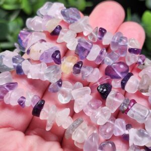 Uv Reactive Rainbow Fluorite Bracelet - Fluorite Crystal - Rainbow Fluorite Beads - Fluorite Bracelet - Fluorite Jewelry - Fluorite Bracelet