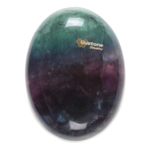 Rainbow Fluorite 40mm oval flatback cab cabochon for jewelry making Rainbow Fluorite 40mm oval flatback cab cabochon for jewelry making