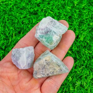 1 Bag- Rough Natural Rainbow Fluorite Chunks Gemstone- .75-1.25 Inch- 100 Grams- 3.5 Ounces