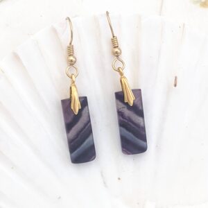 Gold-filled And Rainbow Fluorite Earrings