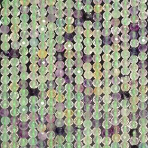 4mm Rainbow Fluorite Gemstone Grade Aaa Micro Faceted Round Loose Beads 15.5 Inch Full Strand (80006513-a194)