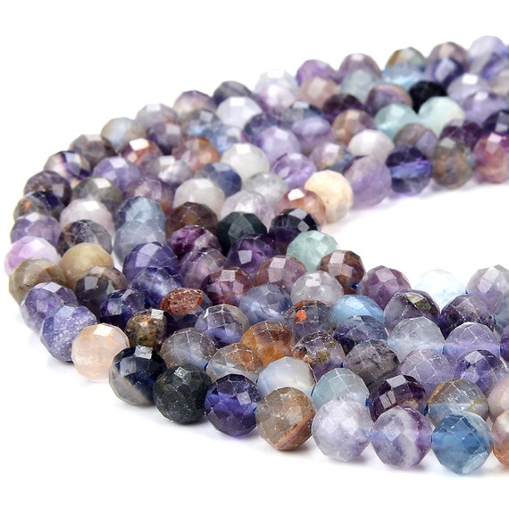 Natural Rainbow Fluorite Gemstone Grade Aa 6mm Micro Faceted Round Beads 15 Inch Full Strand Bulk Lot 1,2,6,12 And 50 (80018255-p100)