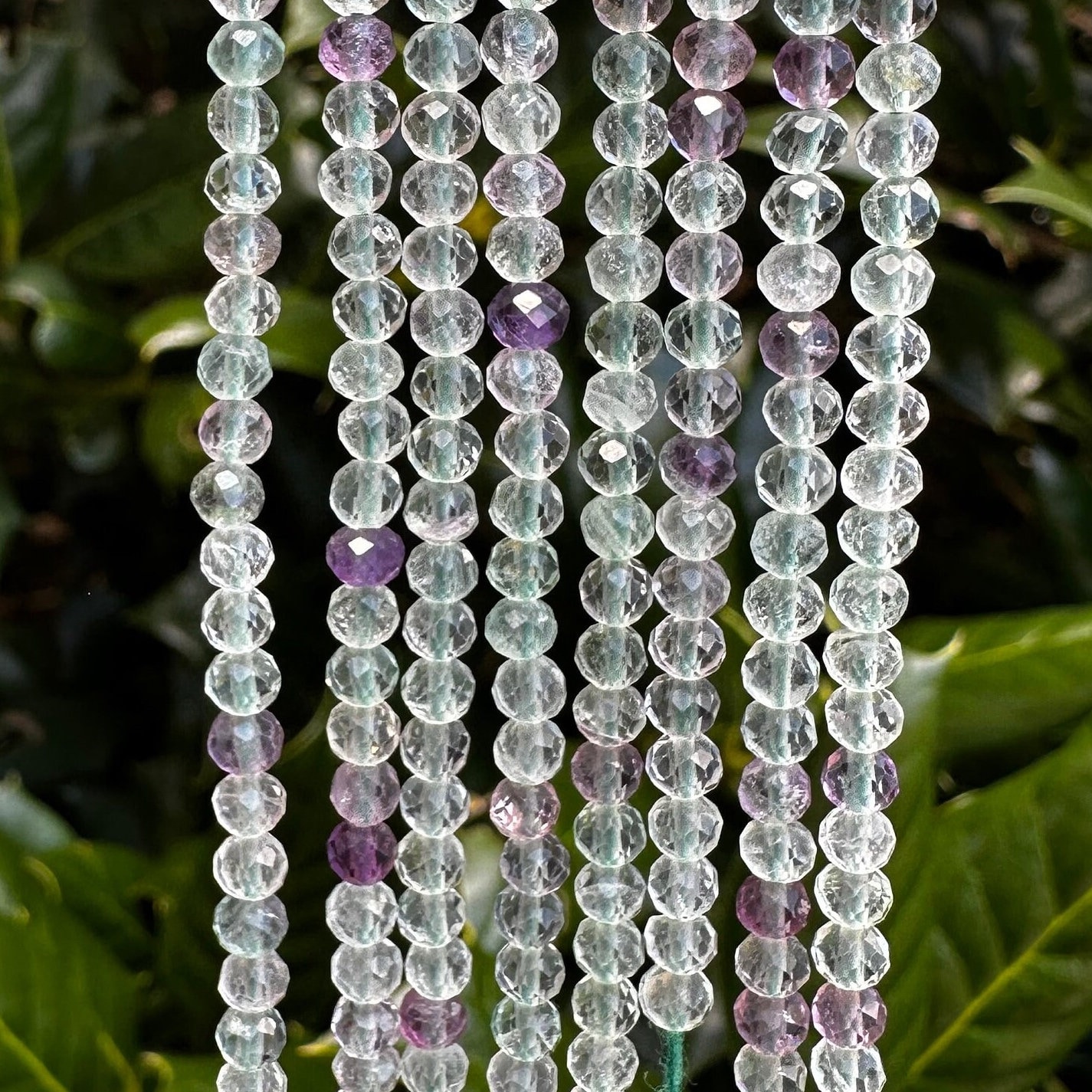 Rainbow Fluorite Round Beads - 3mm Faceted