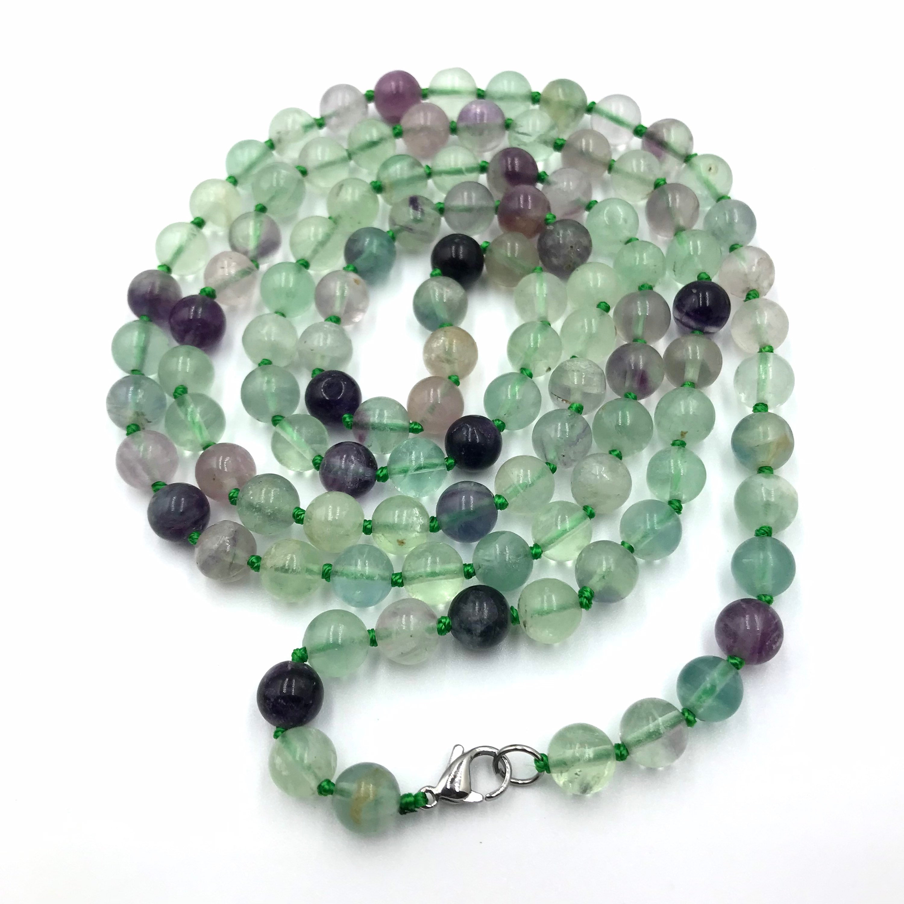 40” Rainbow Fluorite Necklace, Beaded Necklace, Beaded Necklaces For Women, Gemstone Necklace Beaded, Hand Knotted Necklace 40 Inches 40” Rainbow Fluorite Necklace, Beaded Necklace, Beaded Necklaces For Women, Gemstone Necklace Beaded, Hand Knotted Necklace 40 Inches
